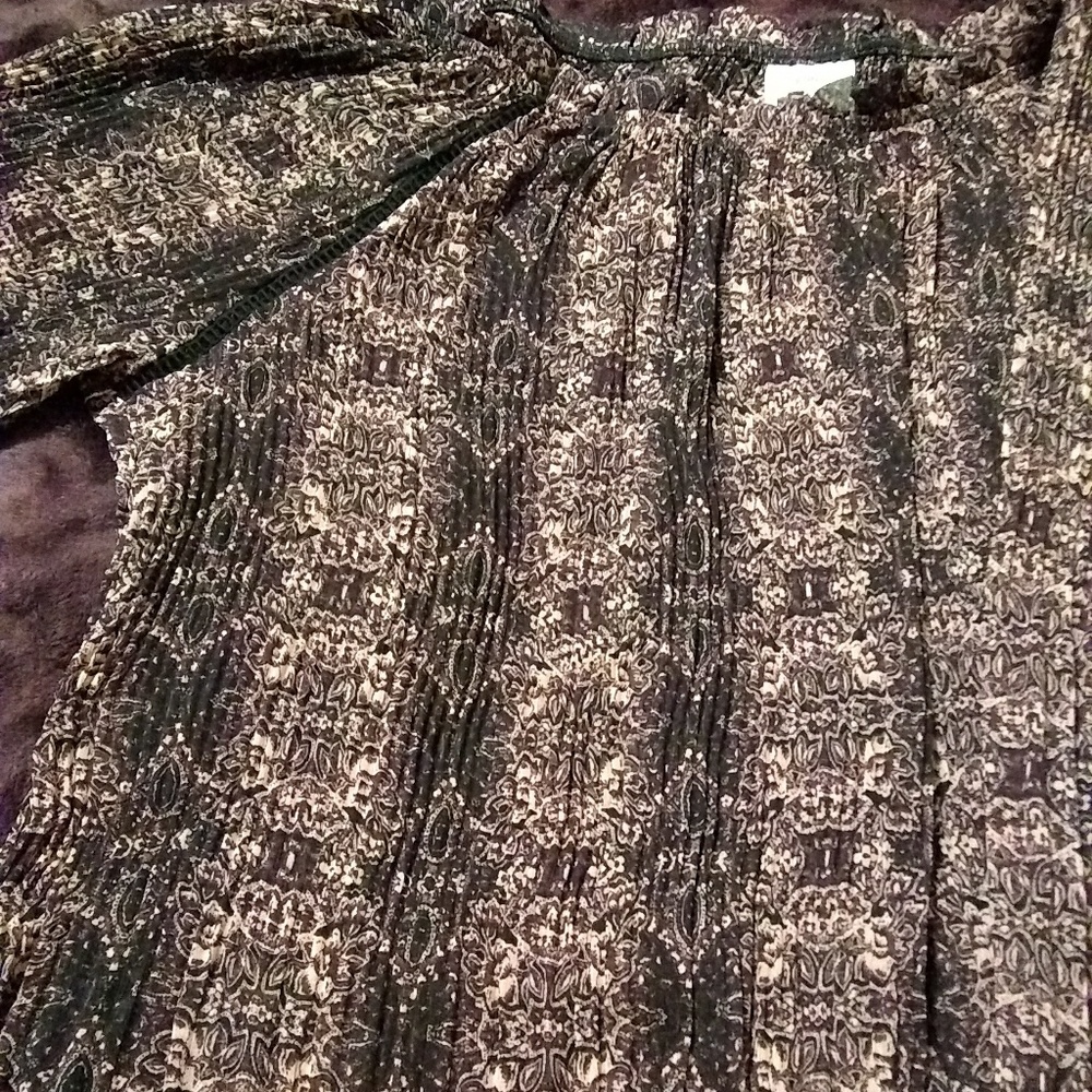 Beautiful Sheer Knox Rose Blouse w/Bell Arms